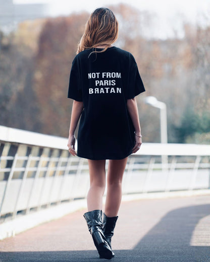 T-shirt Oversize “NOT FROM PARIS BRATAN”
